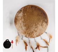 Shaman Drum, Buffalo Hide diseño nativo americano, 1 tambor de marco hecho a mano para ceremonias y música espiritual