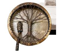 Shaman Drum, Professional Handcrafted Percussion Instrument, Unique Home Decoration Ornament, Beginner Music Tool for Teens Children Adults Practice Meditation Festivals Performances