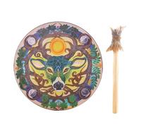 Shaman Drum | Tambor nativo americano | Tambor hecho a mano, ritmo chamánico hecho a mano, sanador de sonido instrumental, tambor siberiano auténtico, símbolo de música espiritual, círculo de tambor