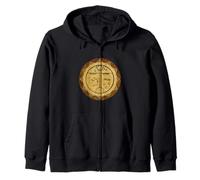 Shaman Drum Tengri (Dios-Unidad) Diseño de espiritualidad túrquica Sudadera con Capucha