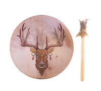 Shaman Drums Adultos - Tambor sagrado hecho a mano, diseño ornamental de, instrumento de percusión indígena, círculo de sonido ritualista de curación consciente | Uso ceremonial que apoya el