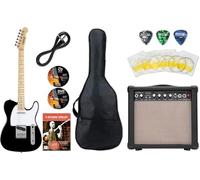 Shaman Element Series TCX-100B Set de guitarra eléctrica negra Set de iniciación