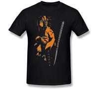 Shaman King T Shirt Shaman King YOH Orange T-Shirt 100% Cotton Short Sleeve tee Shirt Funny Man Print Summer Tshirt Men Tops tee Black M