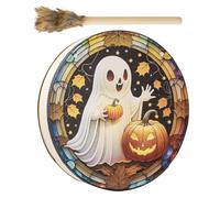 Shamanic Drum, Hand Drums, Instrumental Shaman Drum, Ghost Pumpkin Drum, Shamanic Hand Drum with Stick, Reflection Meditation Drum, Spiritual Music Drum for Spiritual Music, Reflection, Meditation