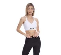 Shambhala Barcelona AUM Bra/Sostén Deportivo De Poliéster De Plástico Reciclado, Mujer, Blanco, Large