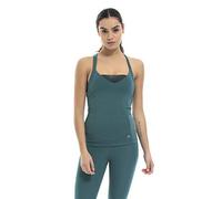 Shambhala Barcelona Collina Tank/Camiseta Sin Mangas Deportiva de Poliéster de Plástico Reciclado, Mujer, Verde Bosque, Extra Large