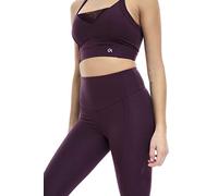 Shambhala Barcelona Osi Bra/Sujetador Deportivo De Poliéster De Plástico Reciclado, Mujer, Berenjena, Large