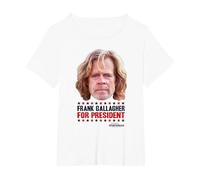 Shameless For President Camiseta, Mujer Tallas Grandes, Blanco, 1XL Grande