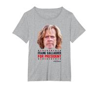 Shameless For President Camiseta, Mujer Tallas Grandes, Gris Jaspeado, 1XL Grande