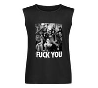 Shameless Fuck You Mens Camiseta unisex Sleeveless Tops Black Vest Tank Tee, Negro , L