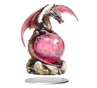 Shamoparty Dragón de Cristal Rosa Adorno acrílico para Oficina, apartamento o hogar, Figura acrílica en 2D, Pieza Decorativa Plana, decoración Medieval con Dragones