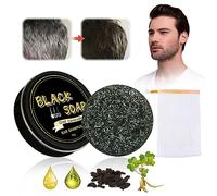 Shampoo Bar,Soap Cover for Grey Hair,Natural Grey Hair Soap, Black Soap for Grey Hair Cover,with Foaming Net