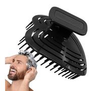 Shampoo Brush, Scalp Massager, 4.25x3.5 Inches Size Gentle Cleansing Comb, Hair Grooming Tool for Daily Use, Men in Home, Dormitory, Traveling, Black, Purple