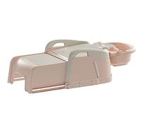 Shampoo Chairs Hair Washing,Foldable Household Use Home Hair Wash Lounge Chairs,Adult Lounge Chair,Shrink Can Be Used As a Shower Stool,Pu Cushion,For Pregnant Women, Children, LJJY-KK