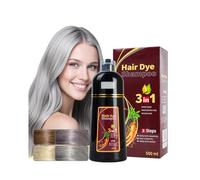 Shampoo Colorante 3 In 1 Plata, Shampoo Alle Erbe Per Scurire I Capelli, Formula Ad Azione Rapida, Copertura Semipermanente Dei Capelli Grigi, Per Uomini E Donne (Silver)