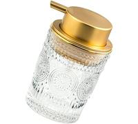 Shampoo y Distribuidor de Conditioner, Lotion Bottle with Pump Glass Hand Soap Bottle Crystal Empty Shampoo Bottle Shower Gel Bottle Handwashing Liquid Dispenser For Bathroom Kitchen