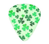 Shamrock Clover Green Happy St Patrick'S Day Irish Guitar Picks Incluye un regalo único de guitarra de calibre medio y pesado delgado para bajo eléctrico Guitarras acústicas Ukulele (12 unidad