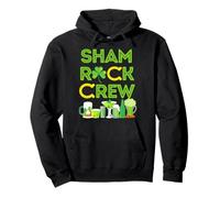 Shamrock Crew Leprechaun Green Hat Tréboles Cerveza Monedas de Oro Sudadera con Capucha
