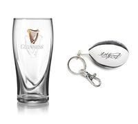 Shamrock Gift Company Guinness Gravity - Vaso de pinta de 591.5 ml con llavero Guinness antiestrés, pelota de rugby
