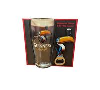 Shamrock Gift Company Guinness Tucán - Juego de abrebotellas y vasos de cerveza