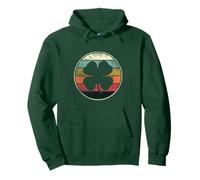 Shamrock Vintage Sun Retro Grunge Estilo San Patricio Día Sudadera con Capucha
