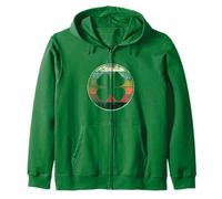 Shamrock Vintage Sun Retro Grunge Estilo San Patricio Día Sudadera con Capucha