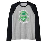 Shamrockin 'Estetoscopio Heartbeat Shamrock Clover The Scrubs Camiseta Manga Raglan