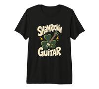 Shamrockin Guitarra Guitarra Eléctrica Clover Rock Music Camiseta Premium