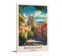 SHAMWZ Barcelona, España Travel Póster Arte de Pared Impresión Imagen Moderna Decoración para Habitación Familiar 24 x 36 Pulgadas (60 x 90 cm)