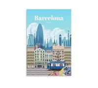 SHAMWZ Travel to Barcelona Póster Pintura Decorativa Lienzo Arte de Pared Salón Póster Dormitorio Pintura 20 x 30 Pulgadas (50 x 75 cm)
