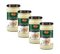 Shan Pasta de ajo de jengibre, 310 g, pasta de cocina tradicional que mejora el sabor de jengibre y ajo molido fresco, apto para vegetarianos, tarro de vidrio hermético (paquete de 4)