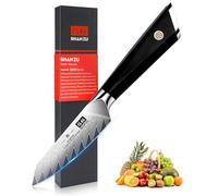 SHAN ZU Cuchillo de Fruta de Damasco 3.7 Pulgadas (9.5 cm), Cuchillos de Fruta de Acero de Damasco 67 Capas con Mango G10 - GYO Series