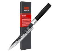 SHAN ZU Cuchillo Práctico 15cm, Cuchillo de Cocina Japonés de 7 Pisos, Acero Inoxidable de Alto Carbono 9Cr18MoV, Cuchillo de Chef Forjado a Mano, Mango Octogonal G10 Ergonómico
