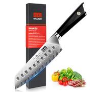 SHAN ZU Cuchillo Santoku, Cuchillo de Cocina Damasco de Acero AUS-10 de 67 Capas, Cuchillo Japones con Mango G10, Cuchillo de Cocinero Profesional, Súper Afilada para Cortar Verdura, Fruta, Carne
