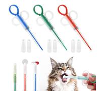 ShanBye Jeringa de Silicona para Mascotas,3 PCS Alimentador Medicamentos Jeringas con 6 Punta Suave Reutilizable Pequeño Leche Feeder para Pequeñas Mascotas Perros Gatos