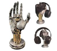 SHANDADDY Cyberpunk - Soporte para auriculares para videojuegos y controlador, diseño futurista de resina con aspecto de metal, accesorio para gamer para organización de escritorio