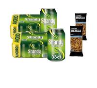 Shandy Cerveza Limón Pack Lata, 24 x 33cl, 0.9% Vol. Alcohol ¡Incluye un Cocktail mezcla Mercadona de Regalo