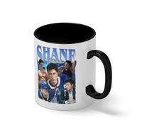 Shane Hollander Vintage Bootleg Coffee Mug - Heated Rivalry Fan Art Cup - BookTok Hockey Romance Gift Blanca taza de café con RIM Negro y manija Mug