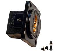 SHANFEILU Adaptador de montaje en panel HDMI recto tipo D, conector extensor serie D, acoplador HDMI hembra a hembra, conector chapado en oro con tornillos