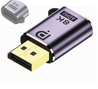 SHANFEILU Adaptador DP a DP DisplayPort 1.4 Adaptador 8K a 60Hz DP macho a DP hembra Extend Conector con agujero e indicador LED para proyector, portátil, monitor HDTV