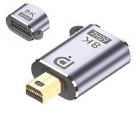 SHANFEILU Adaptador Mini DP a DP Mini DisplayPort 1.4 Adaptador 8K @60Hz Mini DP macho a DP hembra Conector de extensión con agujero e indicador LED para proyector, portátil, monitor HDTV