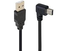 SHANFEILU Cable USB de 90 grados mini ángulo de 5 pines USB B macho a USB 2.0 macho de sincronización de datos de carga para GPS Dash Cam negro ángulo izquierdo 4.9 pies