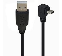 SHANFEILU Cable USB de 90 grados mini ángulo de 5 pines USB B macho a USB 2.0 macho de sincronización de datos de carga para GPS Dash Cam negro ángulo hacia arriba 4.9 pies
