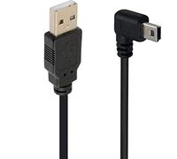 SHANFEILU Cable USB de 90 grados mini ángulo de 5 pines USB B macho a USB 2.0 macho sincronización de datos cable de extensión de carga para GPS Dash Cam negro ángulo recto 4.9 pies