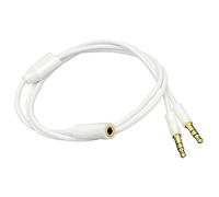 SHANFEILU Divisor de audio para auriculares de 3,5 mm 1 hembra a 2 macho TRS Y cable divisor conector estéreo chapado en oro para PC smartphone MP4 auriculares MP3 altavoz 19.68 pulgadas