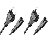 SHANFEILU EU 2 Pines Figura 8 Cable de alimentación de AC Cable IEC C7 Cable Universal Ordenador portátil Stéréo Impresora CD LED Pantalla Negro 1.5M / 4.92 pies 2 Piezas