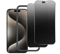 SHANG PIN JIA Protector de pantalla de privacidad mate para iPhone 15Pro, protector de pantalla antirreflejos, película de vidrio templado antiespía, suave y sensible al tacto, vidrio antiarañazos