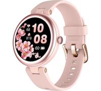 SHANG WING Redondo Reloj Inteligente,Smartwatch Mujer,Monitor de Sueño, Impermeable IP68, 12 Modos Deportivos,Calorías, Podómetro Pulsera Inteligent para Android iOS