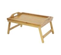 SHANGAN 【Mesa Plegable de bambú Natural con Bandeja de Mano Mesa/Escritorio de Desayuno portátil Multifuncional 50x30x24cm