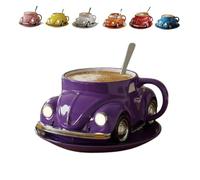 SHANGAN Taza de café con forma de escarabajo, regalo creativo for los entusiastas del escarabajo, una taza de café con forma de automóvil adecuada for los entusiastas de los automóviles y una taza